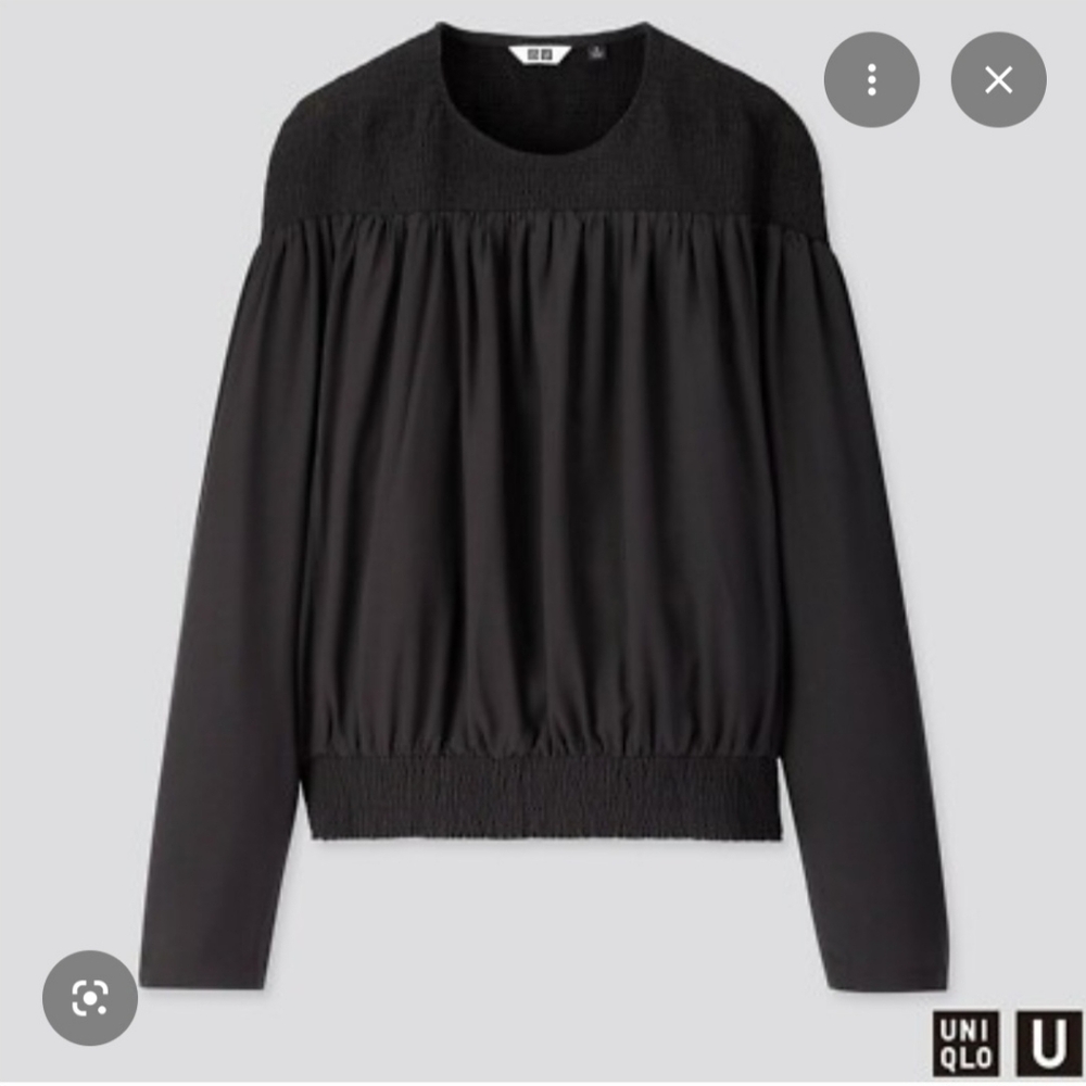 Uniqlo Long Sleeve Blouse - Size XL - Black